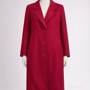 VTG Forecaster By Boston Classic Long Wool Red Coat Union Made USA 10